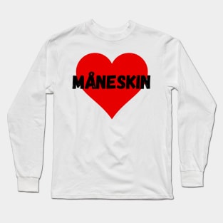 Maneskin in red heart. Long Sleeve T-Shirt